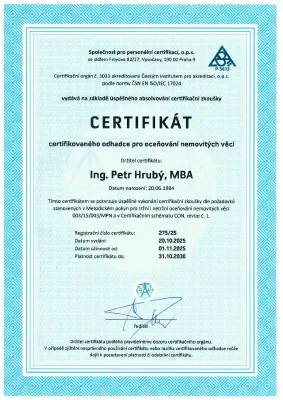 Certifikát odhadce